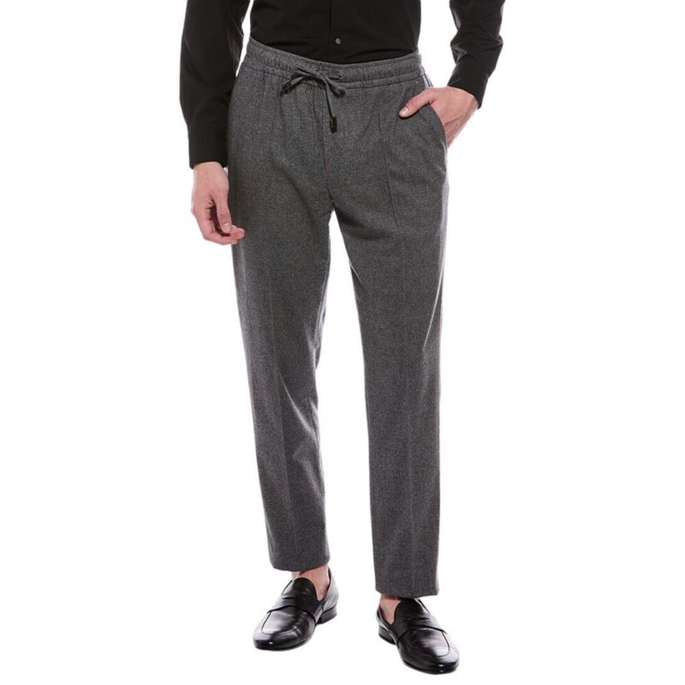 Isaia Mens  Wool & Cashmere-Blend Trouser, Grey
